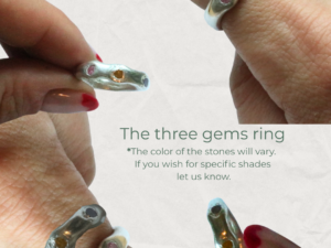 The three gems ring (zircons)